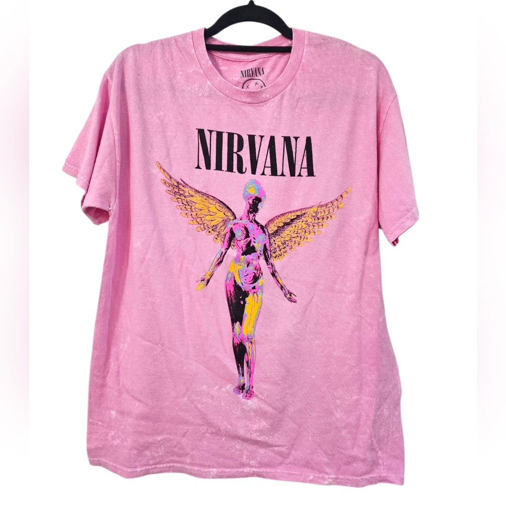 NWOT Nirvana In Utero Pink T-Shirt Size L